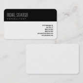 Coin arrondi Carte de visite noir blanc (Devant / Derrière)