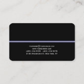 Coin arrondi Carte de visite noir blanc clair (Dos)