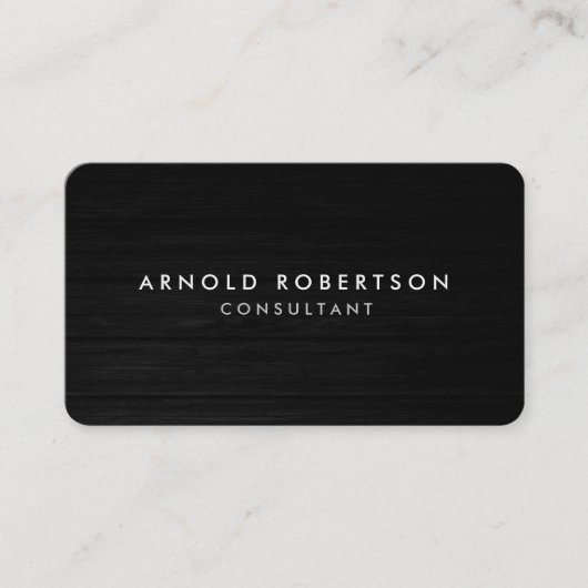 Coin arrondi Carte de visite professionnel bois (Devant)