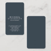 Coin arrondi Charcoal Grey Carte de visite ordinai (Devant / Derrière)