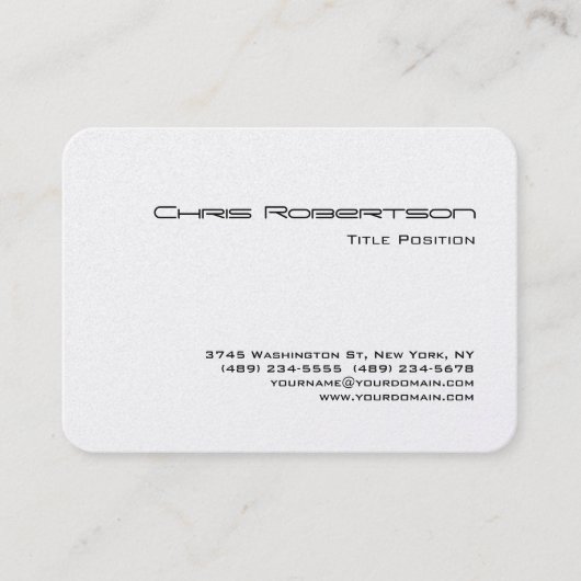 Coin arrondi Chubby Carte de visite (Devant)