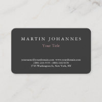 Coin arrondi Élégant Carte de visite gris
