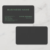 Coin arrondi Green Grey Manager Carte de visite (Devant / Derrière)
