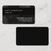 Coin arrondi Gris Noir Charming Carte de visite (Devant / Derrière)