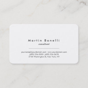 Coin arrondi minimaliste Carte de visite simple