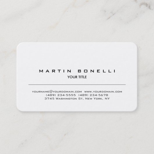 Coin arrondi Moderne Carte de visite professionnel (Devant)