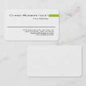 Coin arrondi Noir Blanc Vert Carte de visite (Devant / Derrière)