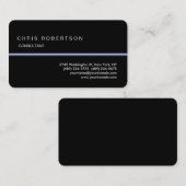 Coin arrondi Noir Charming Light Carte de visite (Devant / Derrière)