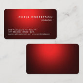 Coin arrondi Rouge Carte de visite tendance (Devant / Derrière)
