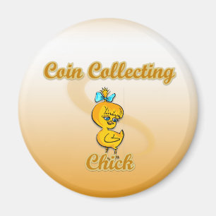 Coin Collecting Chick Magneet