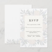 Coin de fleurs design élégant de réponse de mariag (Devant / Derrière)