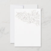 Coin de fleurs élégant design RSVP de mariage (Dos)