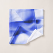 Coin de morceaux carrés d'acrylique, bleu à blanc (Gant de toilette)