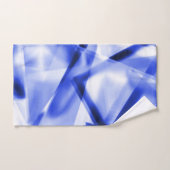 Coin de morceaux carrés d'acrylique, bleu à blanc (Serviette à main)