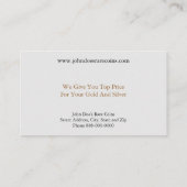 Coin Dealer Visitekaartje (Achterkant)