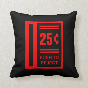 Coin invoegen om Arcade Video Game af te spelen Kussen