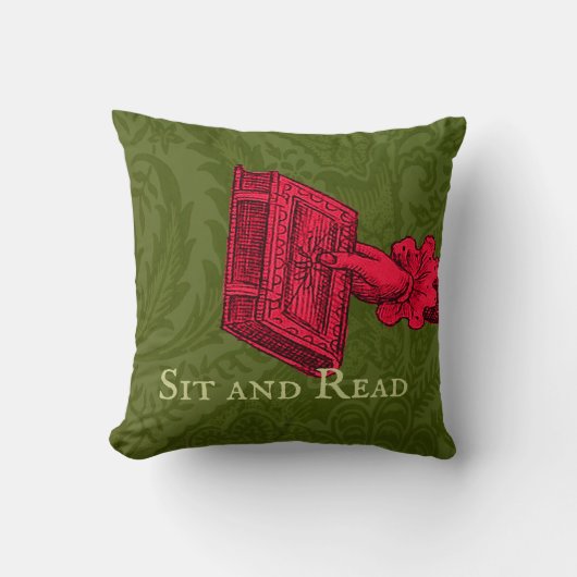 Coin lecture, Librairie, bibliothèque, Coussin Ver (Recto)