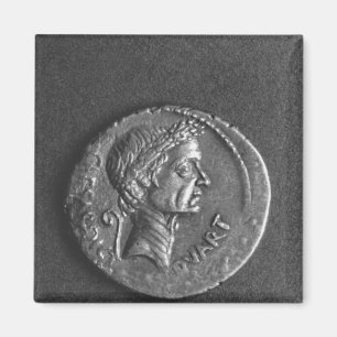 Coin met een portret van Julius Caesar Magneet