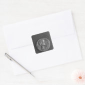 Coin met een portret van Julius Caesar Vierkante Sticker (Envelop)