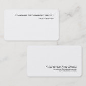 Coin rond Noir Blanc Charmant Carte de visite (Devant / Derrière)