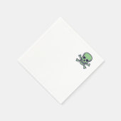 Coin Serviettes en papier à cocktail Crâne vert (Coin)
