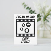 Coin Stunts Briefkaart (Staand voorkant)