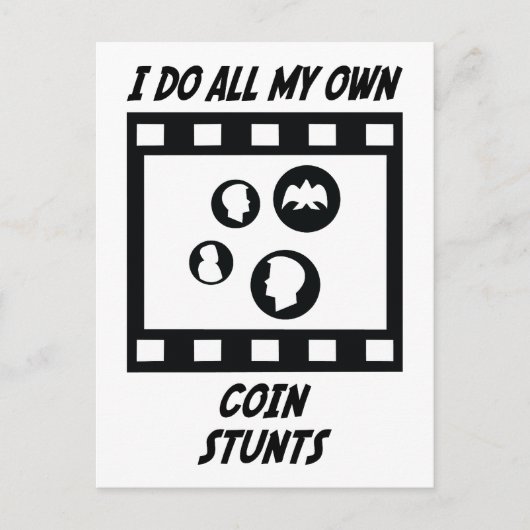 Coin Stunts Briefkaart (Voorkant)