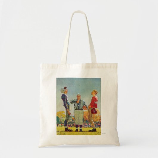 Coin Toss van Norman Rockwell Tote Bag (Voorkant)