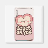 Coincé sur vous mignon aimant frigo (Devant)