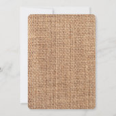 Coins Arrondis Burlap Imprimer Invitations De Mari (Dos)