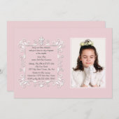 Coins Chéri Photo Invitation Religieuse (Devant / Derrière)