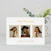 Coins de l'album d'or Faire-part de graduation pho (Debout devant)