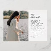 Coins de l'album d'or Faire-part de graduation pho (Verso)