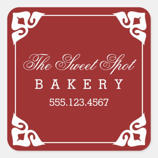 Coins fantaisie Boulangerie Stickers / Rouge (Devant)