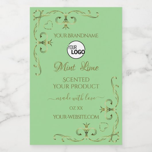 Coins or ornemental Sage Produit Logo Étiquette (Étiquettes simples)