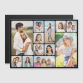 Coins ronds 12 Photo Collage Carte magnétique (Devant / Derrière)