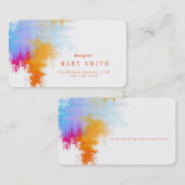 Coins ronds de carte de visite d'artiste (Devant / Derrière)