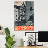Coire, Visitez les Grisons, Affiche de voyage (Bureau à domicile)