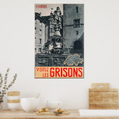 Coire, Visitez les Grisons, Travel Poster (Keuken)