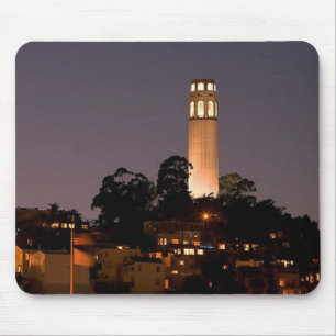 Coit Tower bij nacht Muismat
