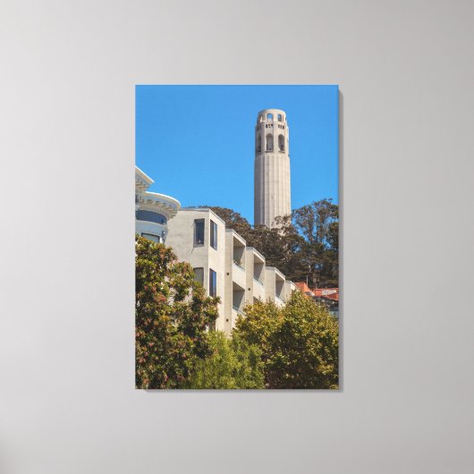 Coit Tower Canvas Afdruk (Voorkant)