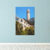 Coit Tower Canvas Afdruk (Insitu (Houten vloer))