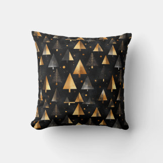 Cojín Black and Gold Trees Decorative Modern Kussen
