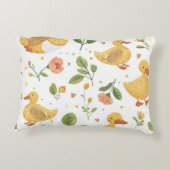 Cojín infantil con patitos y flores accent kussen (Achterkant)