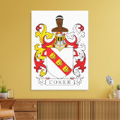 Coker Family Crest Canvas Afdruk (Insitu (Woonkamer))