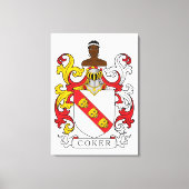 Coker Family Crest Canvas Afdruk (Voorkant)