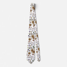 Col blanc cravate tournesol