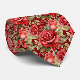 Col classique cravate à nœud papillon rouge roses