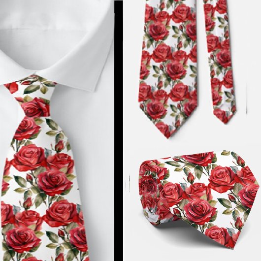 Col classique cravate à nœud papillon rouge roses