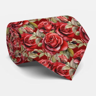 Col classique cravate à nœud papillon rouge roses